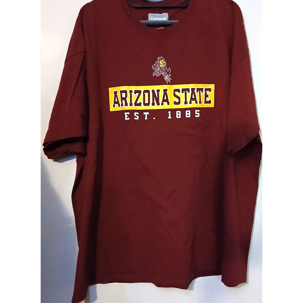 Arizona State Sun Devils T-Shirt Men's 3XL Maroon Graphic Tee NCAA ASU Est 1885